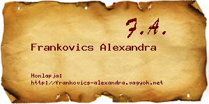 Frankovics Alexandra névjegykártya